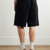 Straight-Leg Cotton-Blend Jersey Drawstring Shorts - BK
