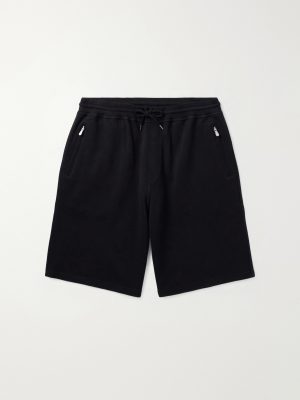 Straight-Leg Cotton-Blend Jersey Drawstring Shorts