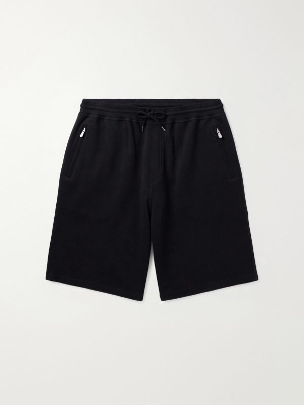 Straight-Leg Cotton-Blend Jersey Drawstring Shorts