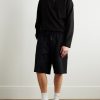 Straight-Leg Cotton-Blend Jersey Drawstring Shorts - OU