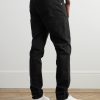 Slim-Fit Straight-Leg Logo-Embroidered Jeans - BK