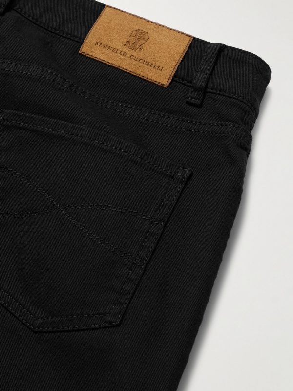 Slim-Fit Straight-Leg Logo-Embroidered Jeans - CU