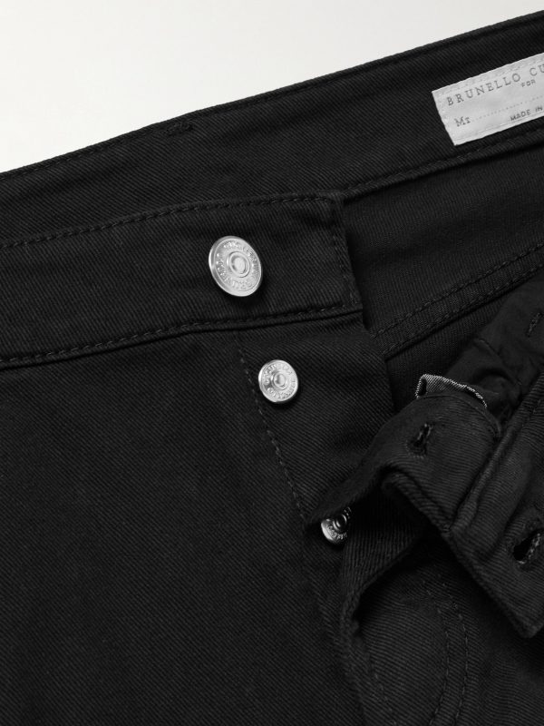 Slim-Fit Straight-Leg Logo-Embroidered Jeans - E1