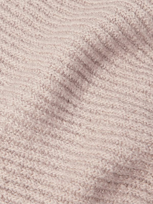 Shawl-Collar Ribbed Cotton Cardigan - E1 Shawl-Collar Ribbed Cotton Cardigan - E1