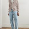 Shawl-Collar Ribbed Cotton Cardigan - OU Shawl-Collar Ribbed Cotton Cardigan - OU