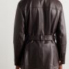 Belted Full-Grain Leather Jacket - BK