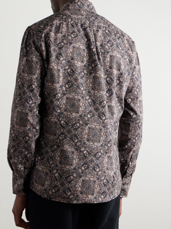 Paisley-Print Cotton Shirt - BK Paisley-Print Cotton Shirt - BK