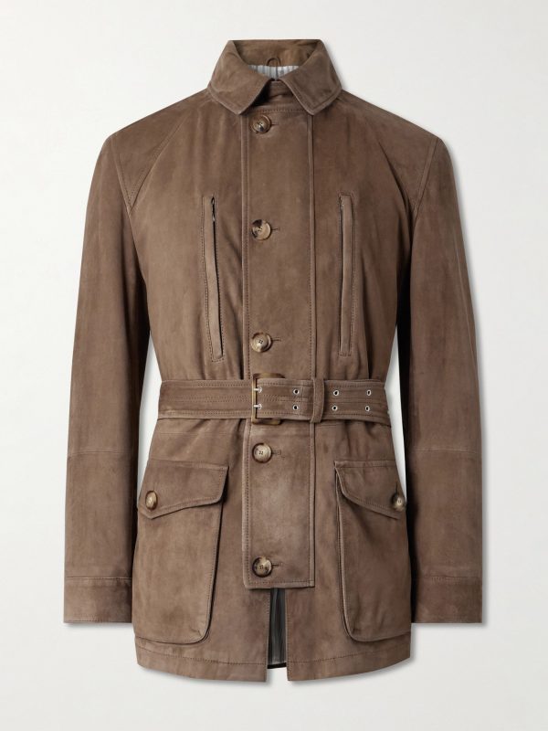 Belted Suede Field Jacket Belted Suede Field Jacket