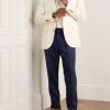Slim-Fit Pleated Linen Suit Trousers - OU Slim-Fit Pleated Linen Suit Trousers - OU