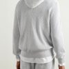 Logo-Embroidered Ribbed Cotton Zip-Up Hoodie - BK
