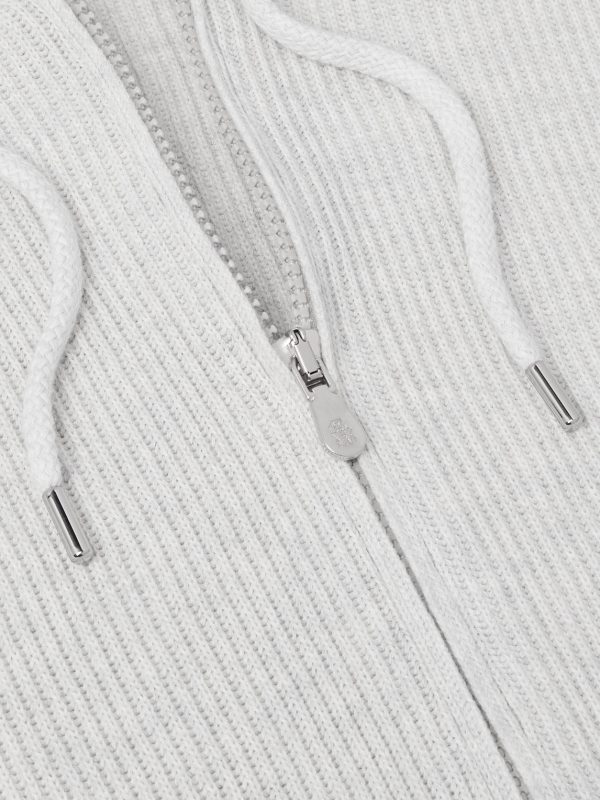 Logo-Embroidered Ribbed Cotton Zip-Up Hoodie - CU