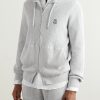 Logo-Embroidered Ribbed Cotton Zip-Up Hoodie - FR