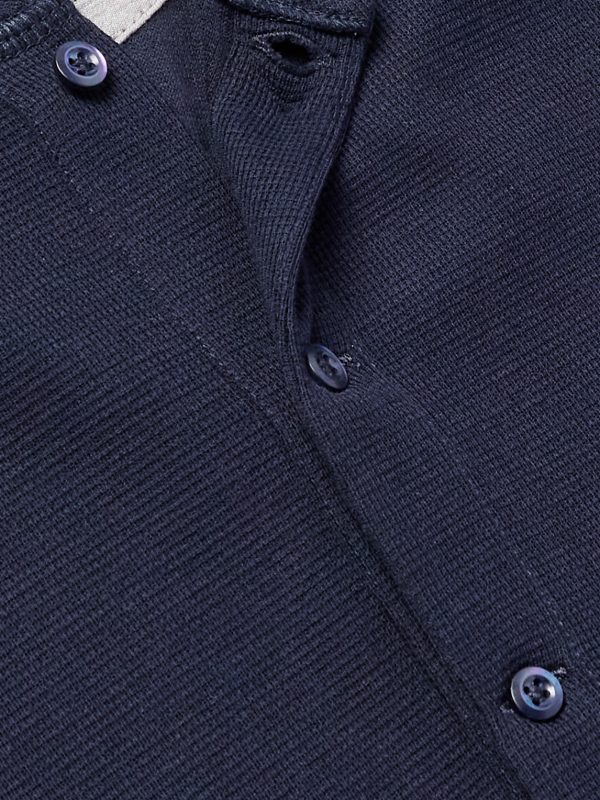 Cotton and Silk-Blend Henley T-Shirt - CU