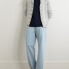 Cotton and Silk-Blend Henley T-Shirt - OU