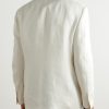Shawl-Lapel Satin-Trimmed Linen Tuxedo Jacket - BK