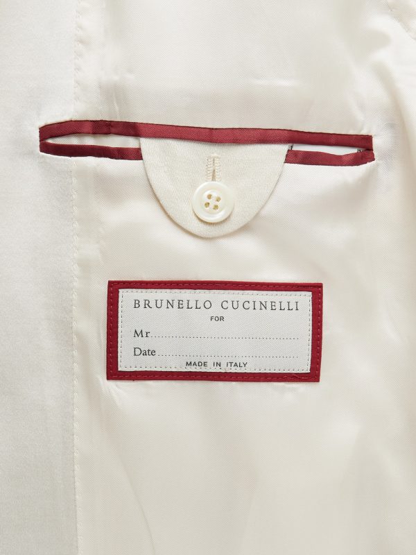 Shawl-Lapel Satin-Trimmed Linen Tuxedo Jacket - E1