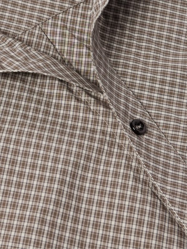 Logo-Appliquéd Checked Cotton-Poplin Shirt - CU Logo-Appliquéd Checked Cotton-Poplin Shirt - CU