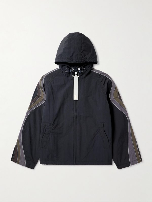 Ufo Striped Shell Hooded Jacket