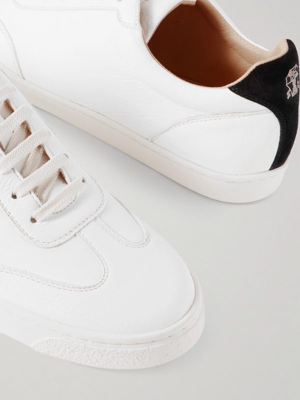 Coda di Rondine Suede-Trimmed Leather Sneakers - CU Coda di Rondine Suede-Trimmed Leather Sneakers - CU