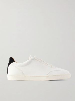 Coda di Rondine Suede-Trimmed Leather Sneakers Coda di Rondine Suede-Trimmed Leather Sneakers