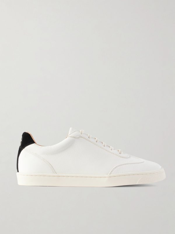 Coda di Rondine Suede-Trimmed Leather Sneakers Coda di Rondine Suede-Trimmed Leather Sneakers