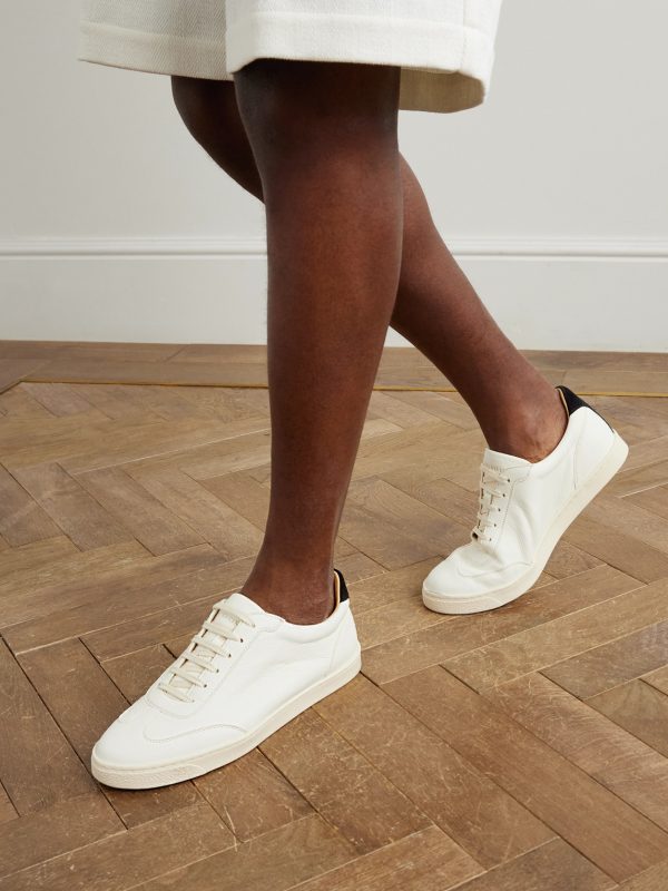 Coda di Rondine Suede-Trimmed Leather Sneakers - OU Coda di Rondine Suede-Trimmed Leather Sneakers - OU