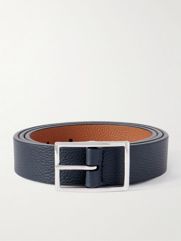 3cm Reversible Full-Grain Leather Belt