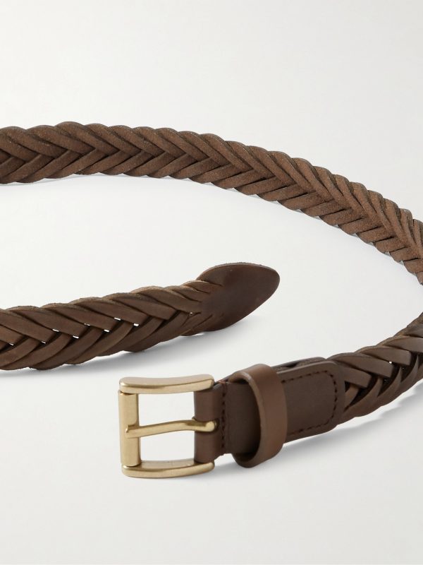 2.5cm Woven Leather Belt - E1