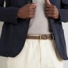 2.5cm Woven Leather Belt - FR