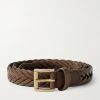 2.5cm Woven Leather Belt