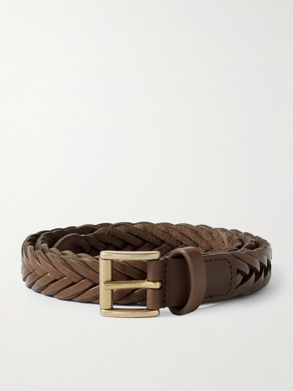 2.5cm Woven Leather Belt