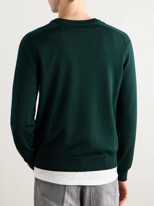 Triomphe Logo-Embroidered Wool Sweater - BK