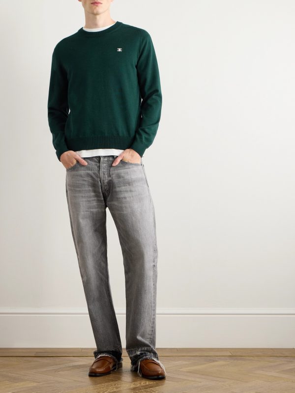 Triomphe Logo-Embroidered Wool Sweater - OU