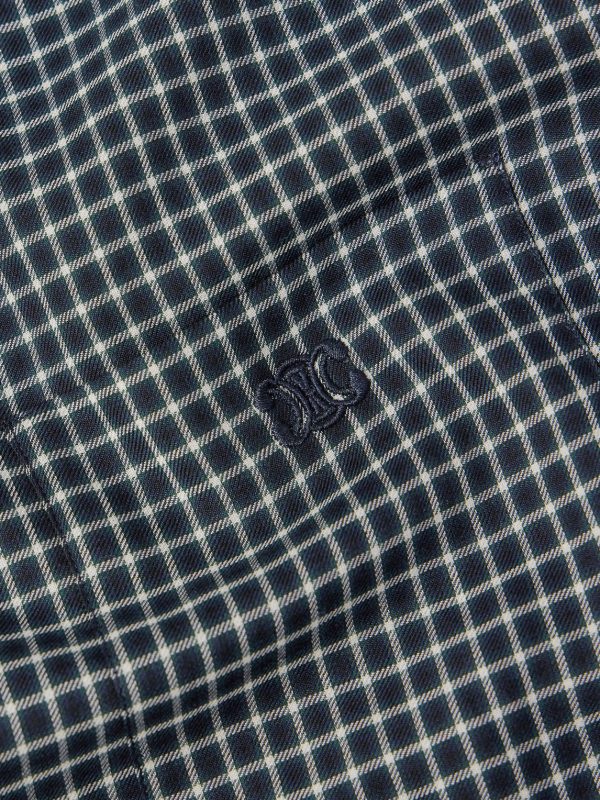 Logo-Embroidered Checked Cotton Shirt - CU Logo-Embroidered Checked Cotton Shirt - CU