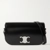 Triomphe Small Glossed-Leather Messenger Bag