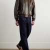 Teddy Full-Grain Leather Bomber Jacket - OU