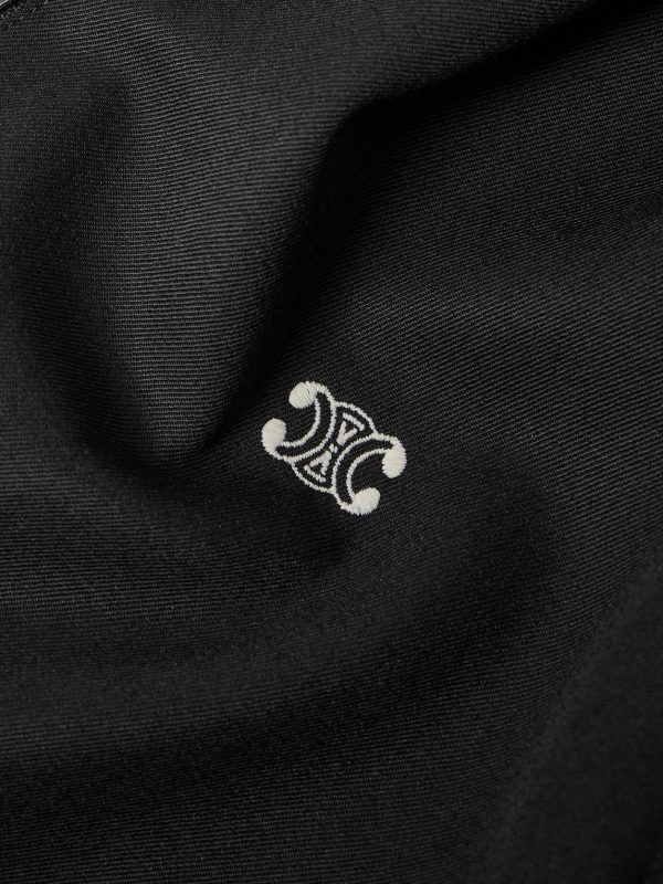 Triomphe Logo-Embroidered Wool-Blend Twill Jacket - E1 Triomphe Logo-Embroidered Wool-Blend Twill Jacket - E1