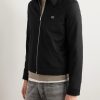 Triomphe Logo-Embroidered Wool-Blend Twill Jacket - FR Triomphe Logo-Embroidered Wool-Blend Twill Jacket - FR