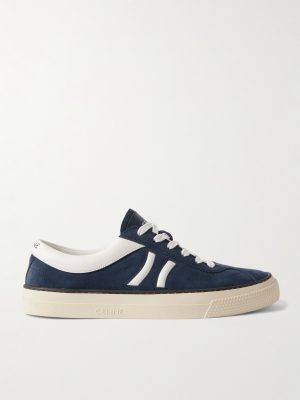 Leather-Trimmed Suede Sneakers Leather-Trimmed Suede Sneakers