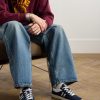 Leather-Trimmed Suede Sneakers - OU Leather-Trimmed Suede Sneakers - OU