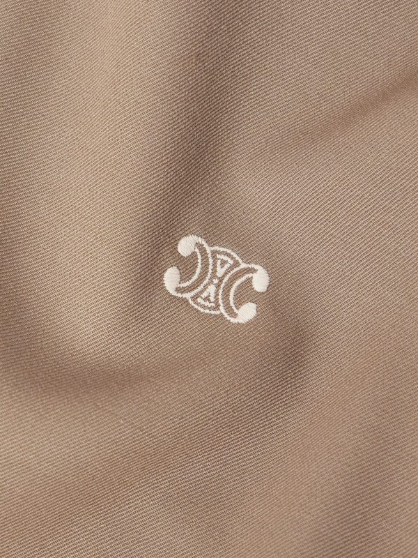 Triomphe Logo-Embroidered Wool-Blend Twill Jacket - E1 Triomphe Logo-Embroidered Wool-Blend Twill Jacket - E1