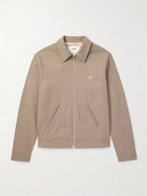 Triomphe Logo-Embroidered Wool-Blend Twill Jacket Triomphe Logo-Embroidered Wool-Blend Twill Jacket