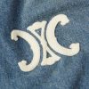 Teddy Logo-Appliquéd Leather-Trimmed Denim Bomber Jacket - E1 Teddy Logo-Appliquéd Leather-Trimmed Denim Bomber Jacket - E1