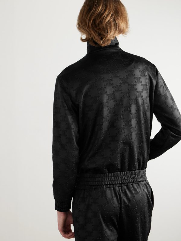 Logo-Jacquard Tech-Jersey Track Jacket - BK Logo-Jacquard Tech-Jersey Track Jacket - BK
