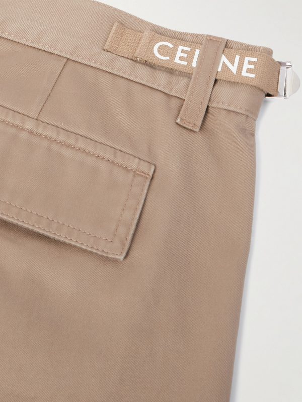 Straight-Leg Distressed Cotton-Twill Cargo Shorts - CU Straight-Leg Distressed Cotton-Twill Cargo Shorts - CU