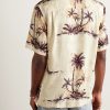 Convertible-Collar Printed Silk Crepe De Chine Shirt - BK Convertible-Collar Printed Silk Crepe De Chine Shirt - BK