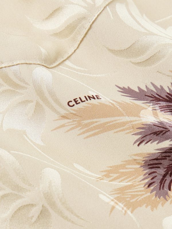 Convertible-Collar Printed Silk Crepe De Chine Shirt - CU Convertible-Collar Printed Silk Crepe De Chine Shirt - CU