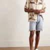 Convertible-Collar Printed Silk Crepe De Chine Shirt - OU Convertible-Collar Printed Silk Crepe De Chine Shirt - OU