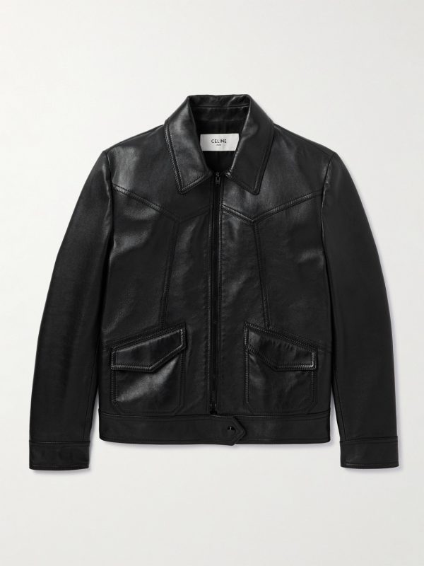 Panelled Leather Jacket Panelled Leather Jacket