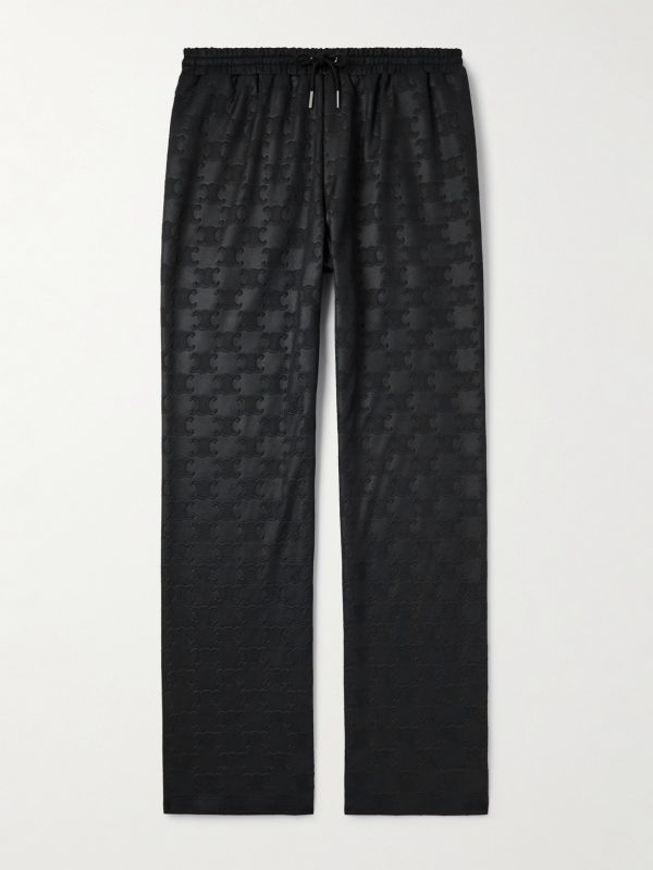 Straight-Leg Logo-Jacquard Tech-Jersey Track Pants Straight-Leg Logo-Jacquard Tech-Jersey Track Pants